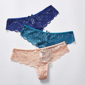 3 lace Thong Panties sexy Panty lingerie women Und